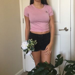 Baby pink crop top LA hearts (pacsun)